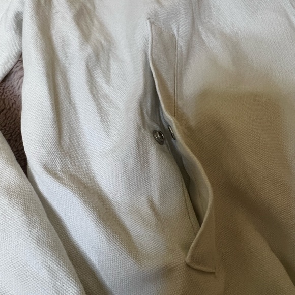 Zara Linen Bomber Jacket 90% cotton - Picture 5 of 7